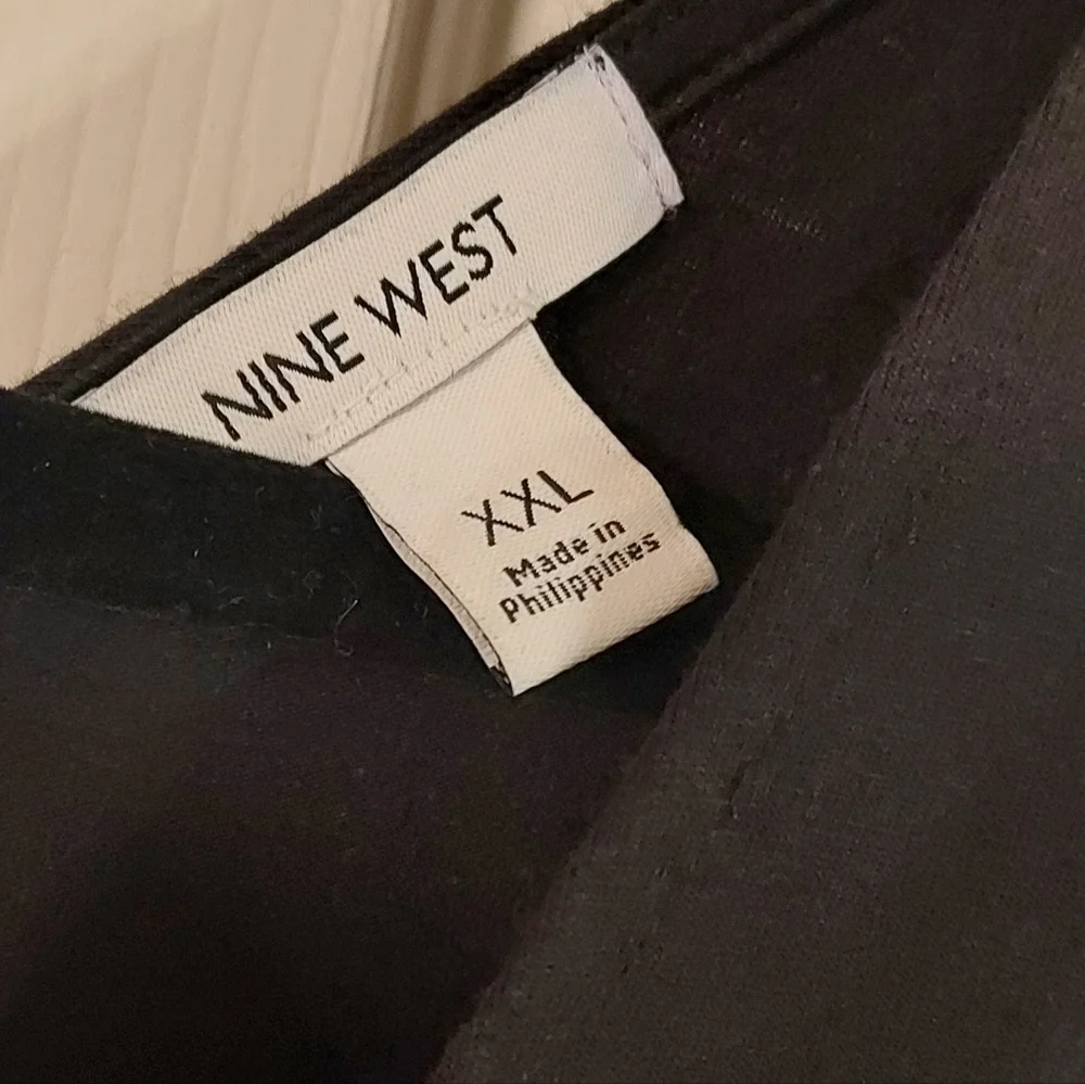 Nwot - Nine West New Women's Black Sleeveless Dress Ruching On Skirt Size XXL.